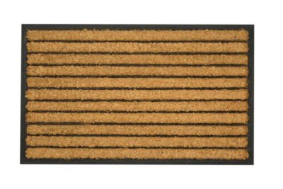 Sherpa Coir Striped Doormat - 60cmx40cm.